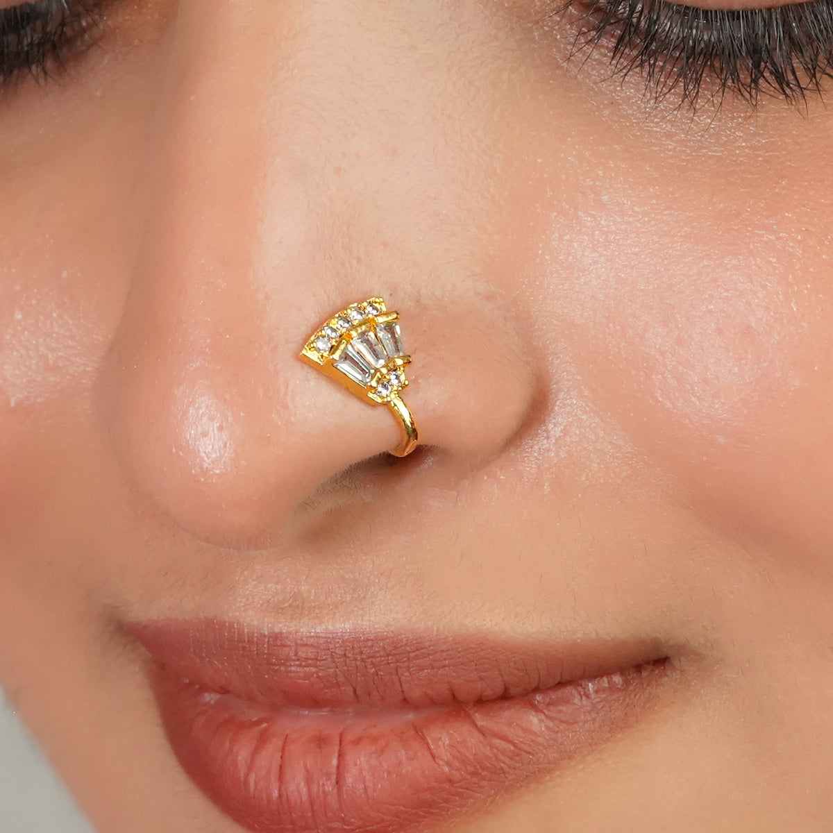 22K Gold Plated Fashion Bugadi / Nose Pin