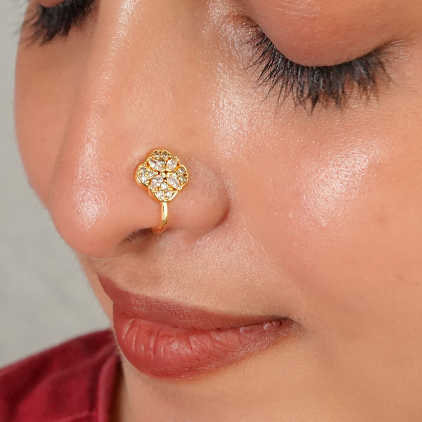 22K Gold Plated Fashion Bugadi / Nose Pin