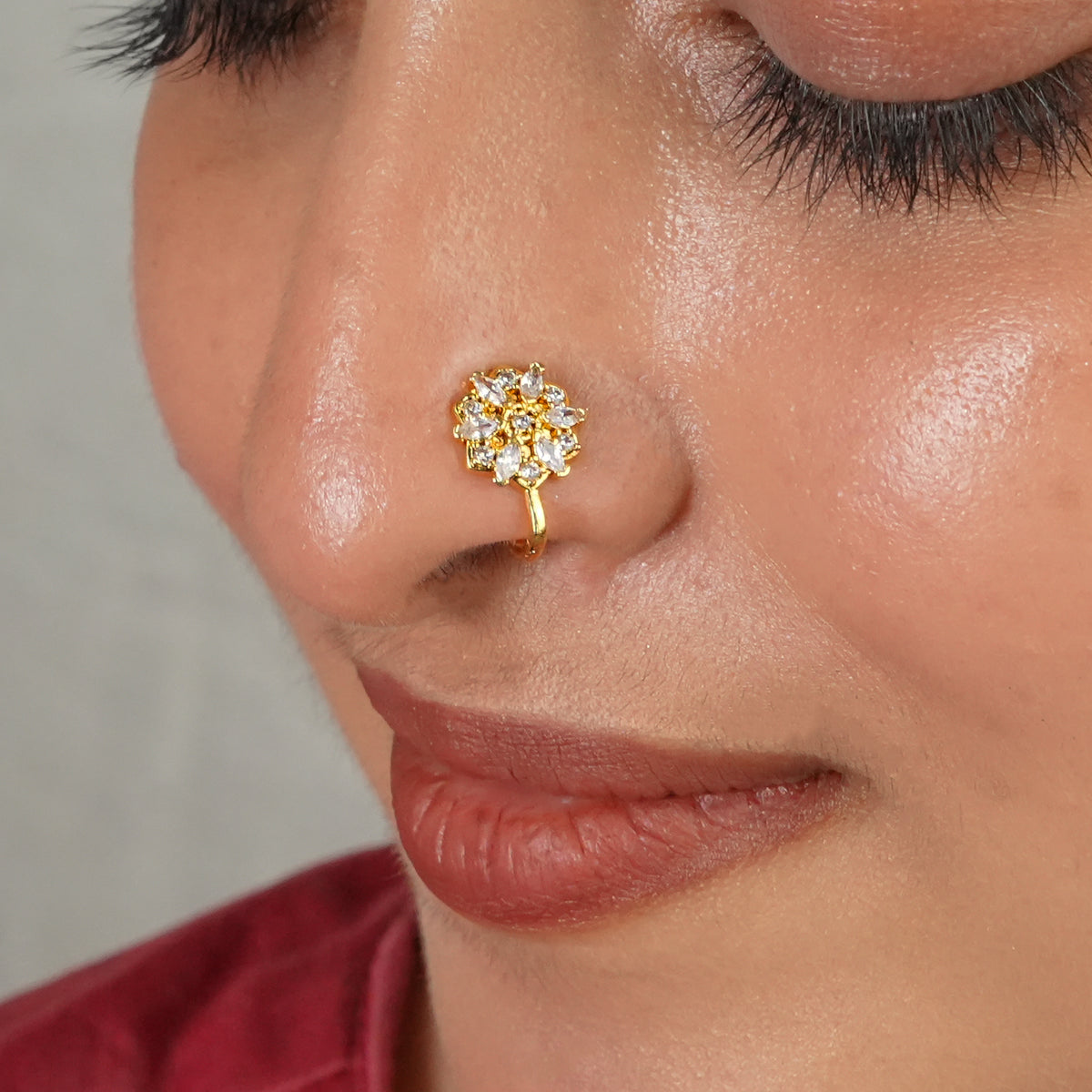 22K Gold Plated Fashion Bugadi / Nose Pin