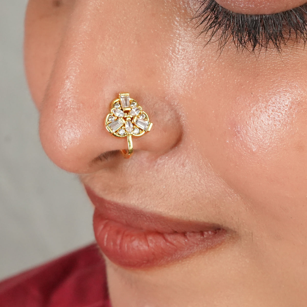 22K Gold Plated Fashion Bugadi / Nose Pin