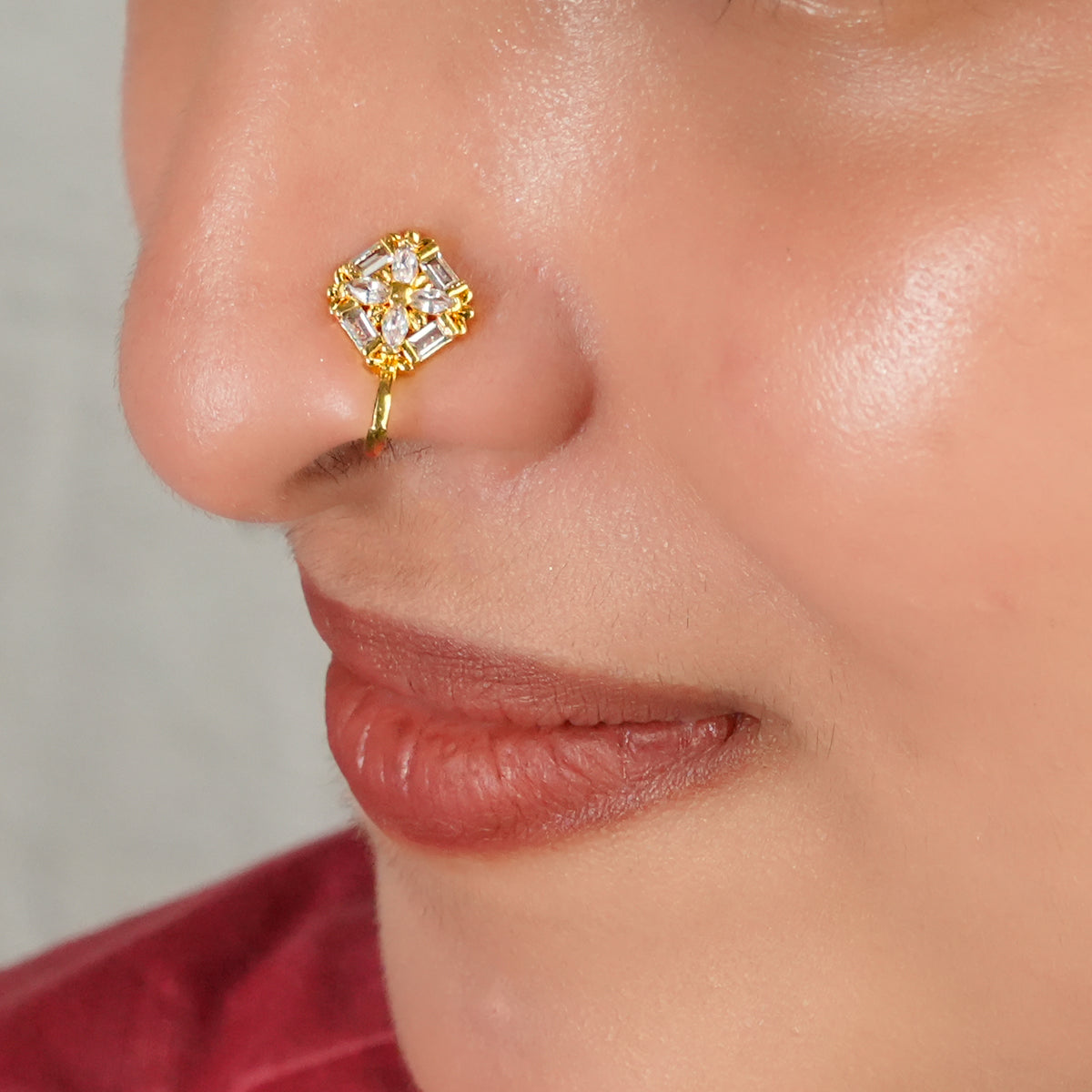 22K Gold Plated Fashion Bugadi / Nose Pin