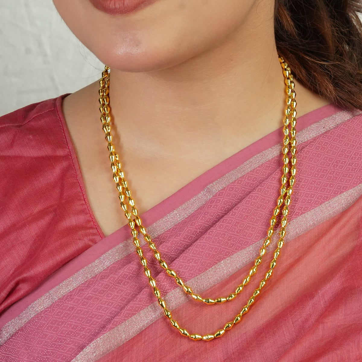 22K Gold Plated Fashion Dholki Maal – Double Layer