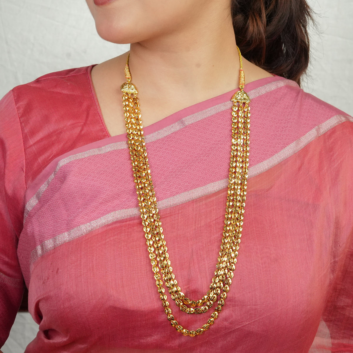 22K Gold Plated Fashion Pohe Haar – 3 Layer