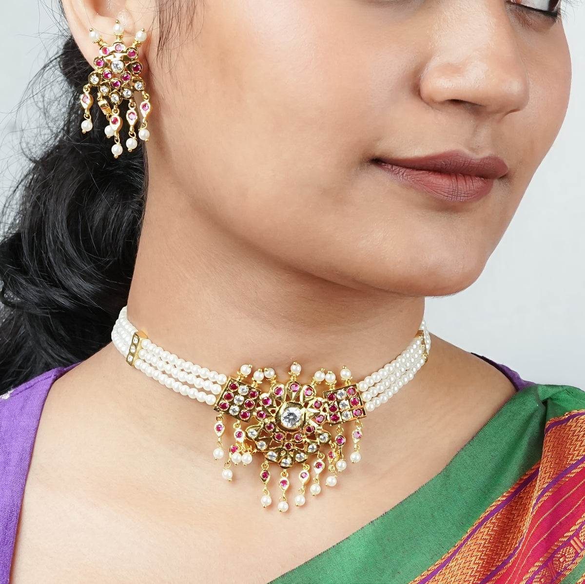 22K Gold Plated Fashion Choker Set