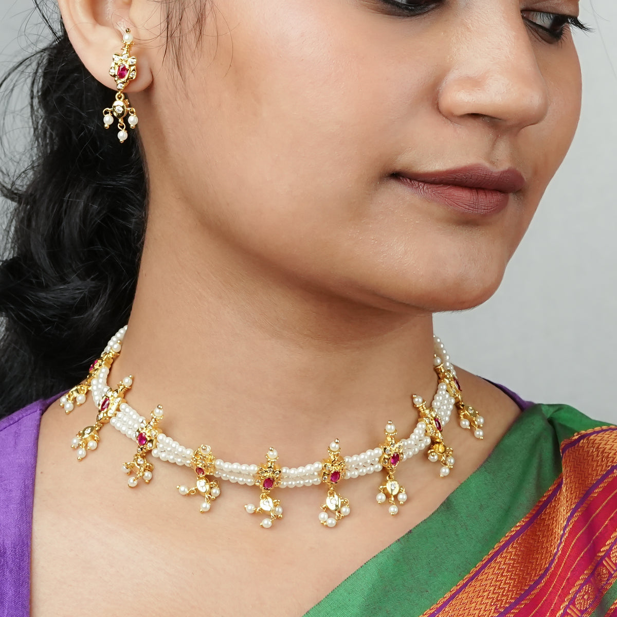 22K Gold Plated Fashion Chinchpeti