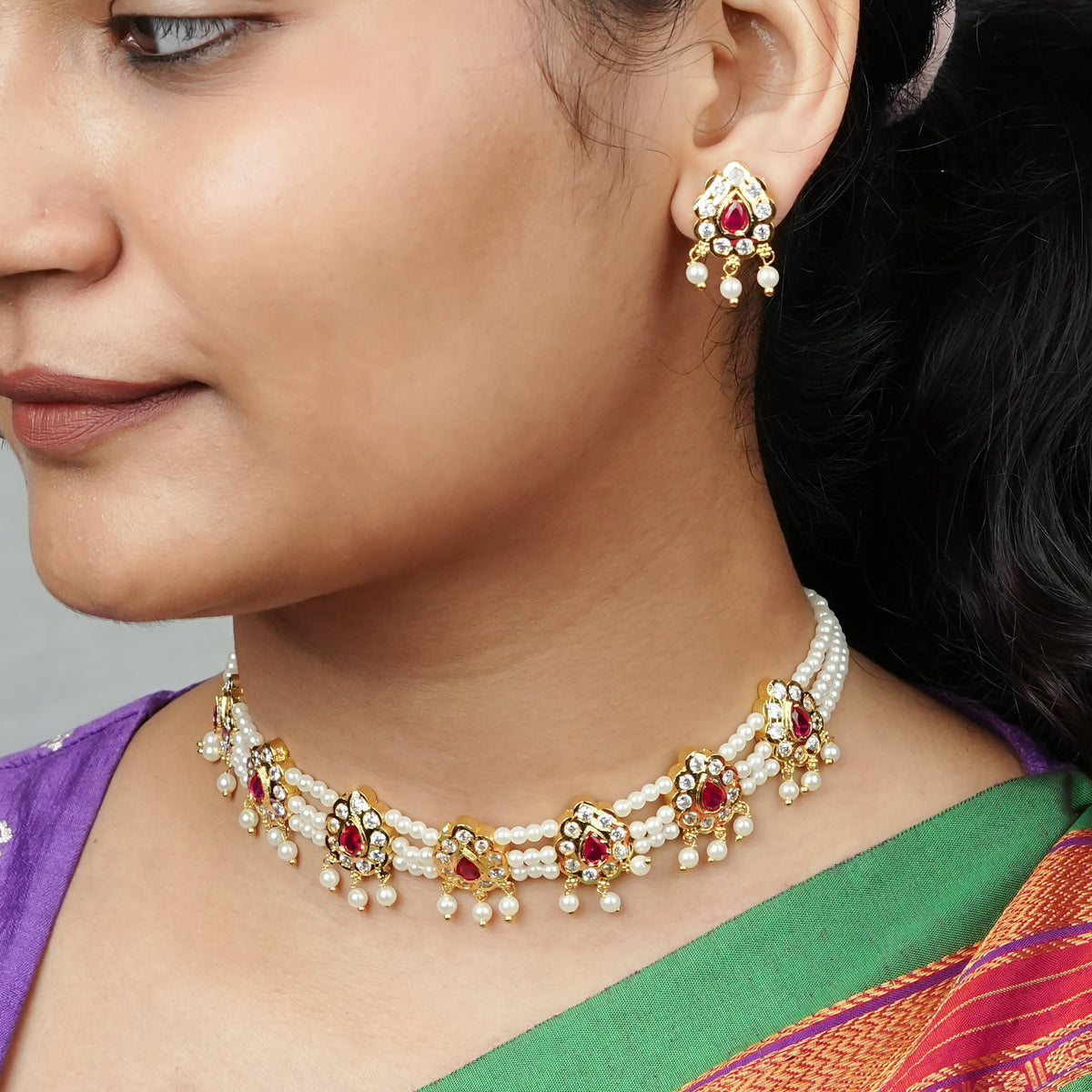 22K Gold Plated Fashion Chinchpeti