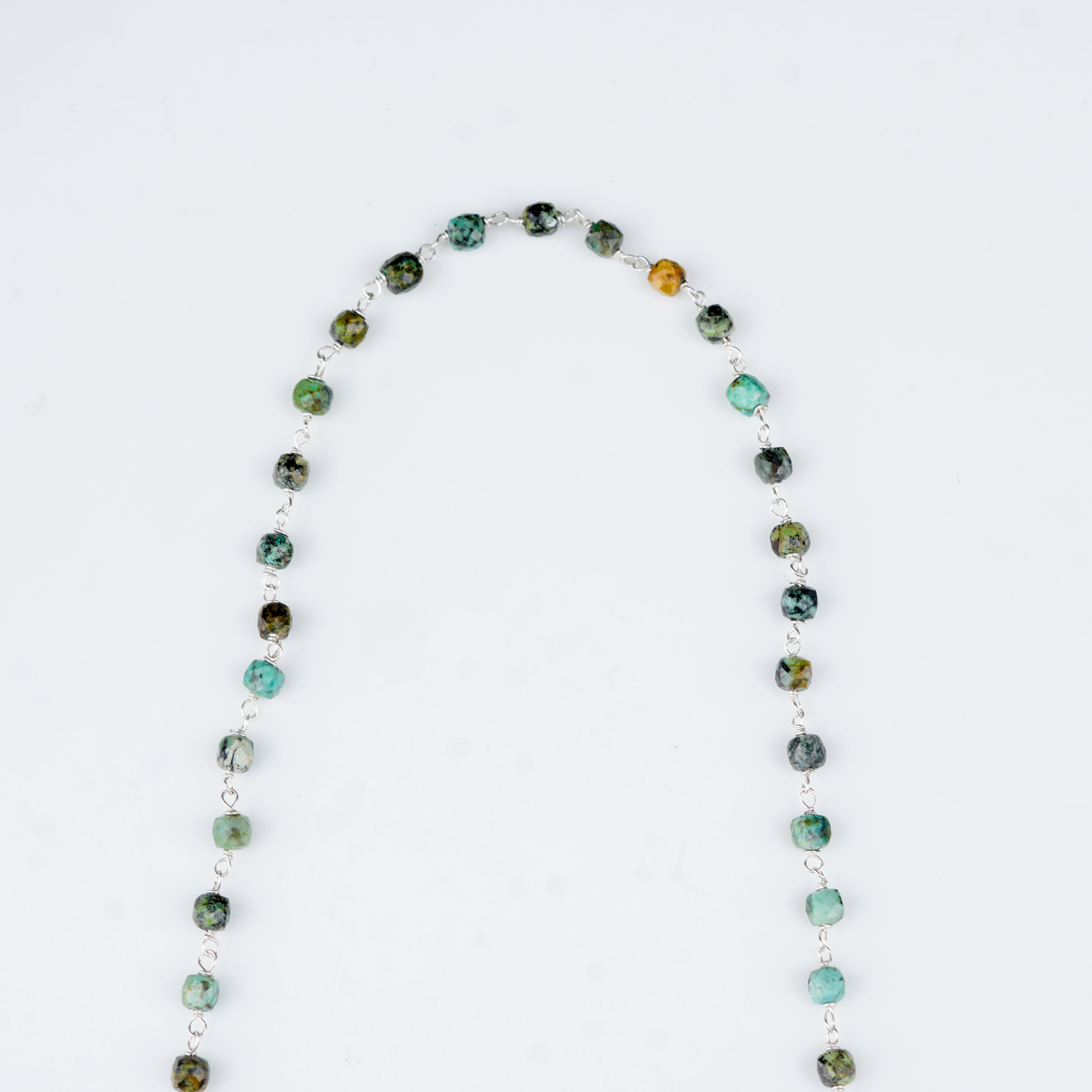 Luxe Necklace – Baroque Pearls, Blue Opal & Firoza
