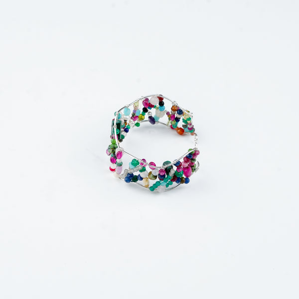Premium 92.5 sterling silver Multicolour Stone Bracelet