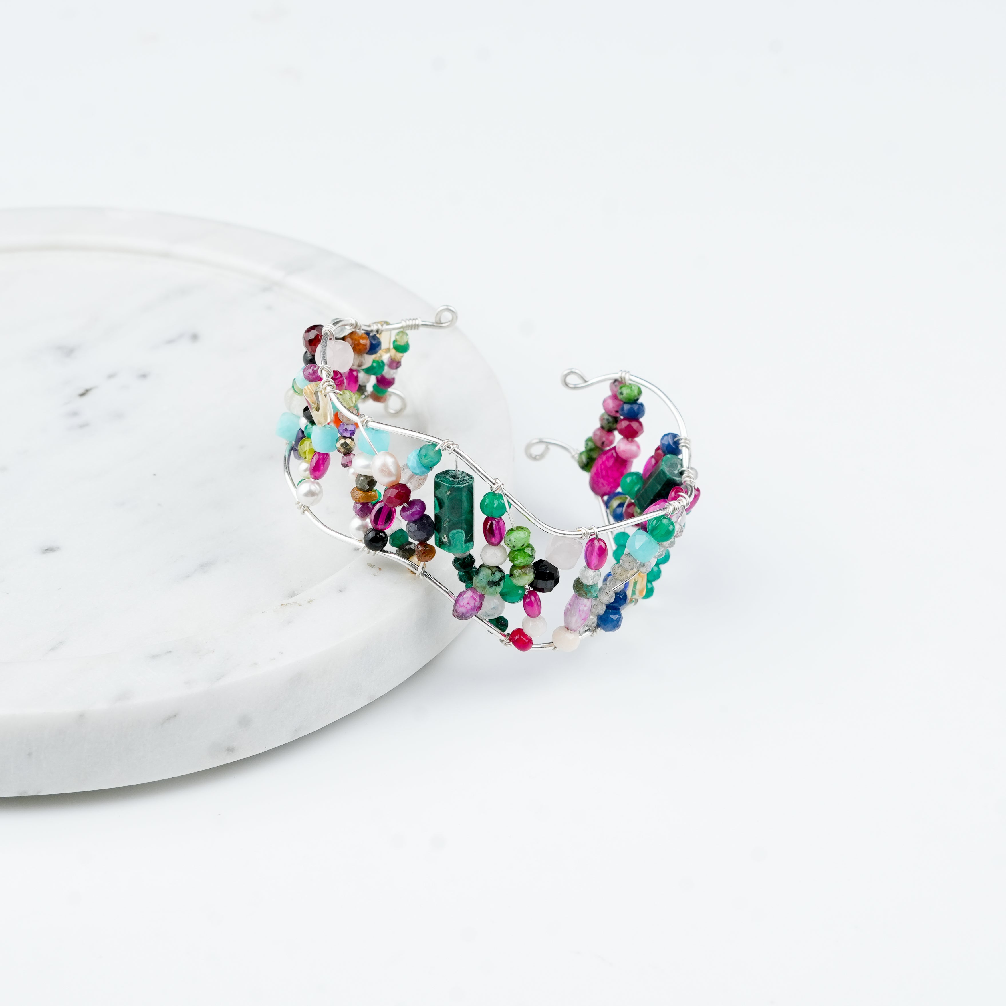 Multicolour Stone Bracelet (Project Handmade)
