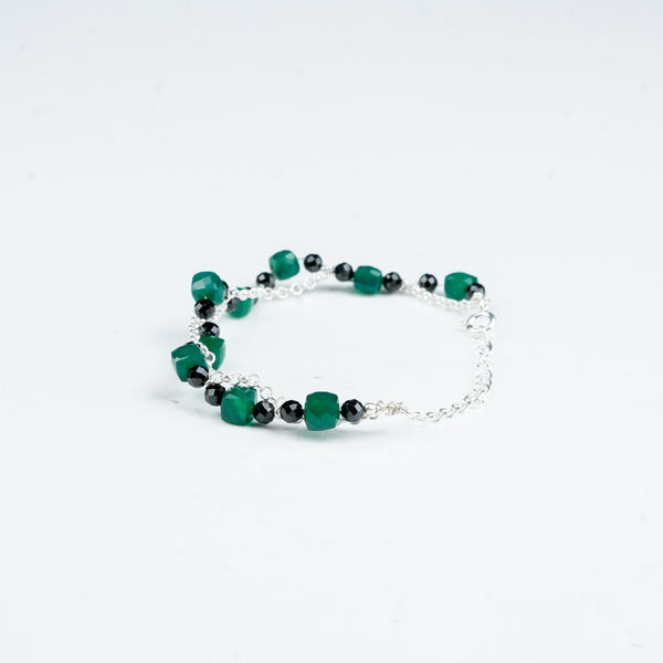 Premium 92.5 sterling silver Multicolour Stone Bracelet