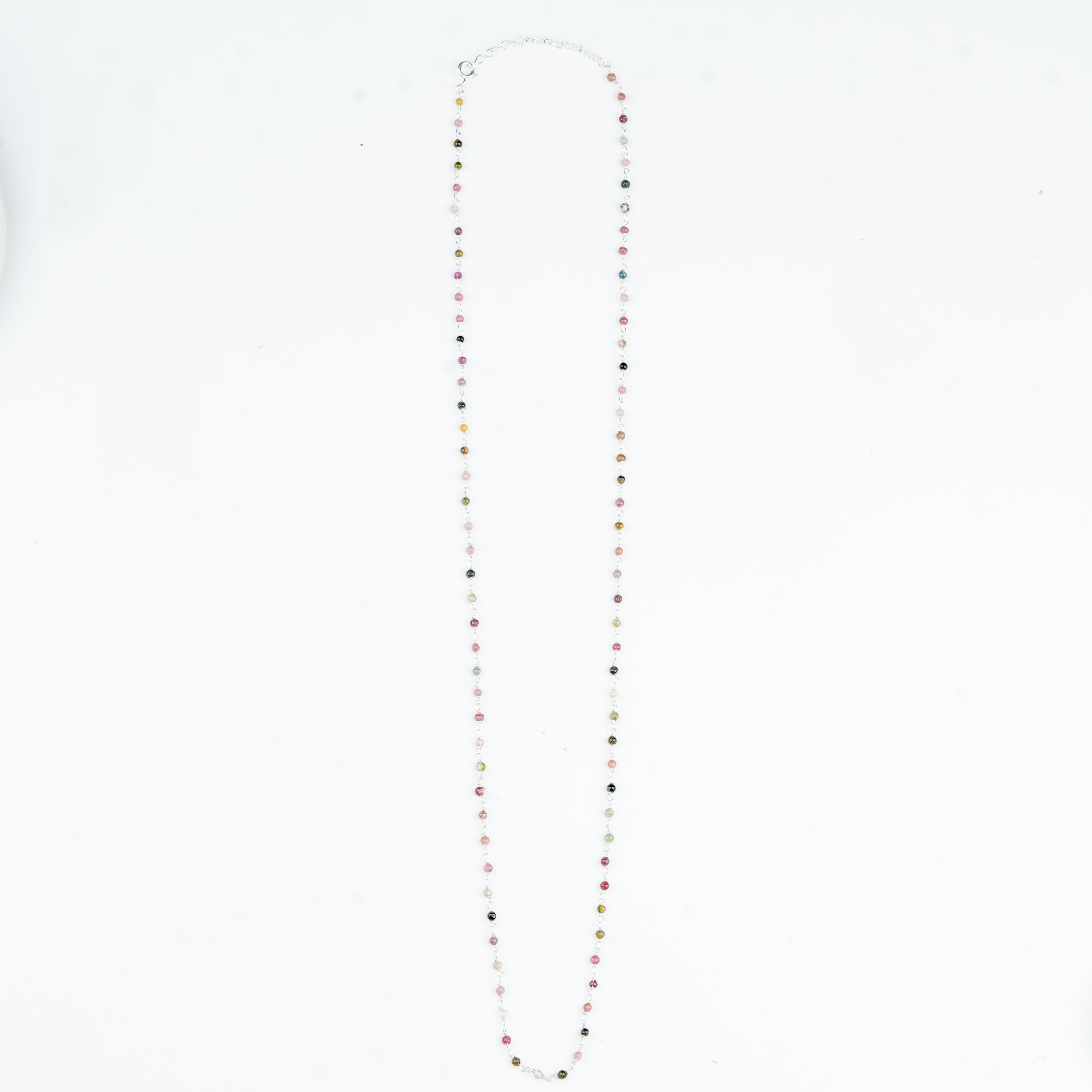 Traditional Ganthan necklace with colourful tourmaline stones