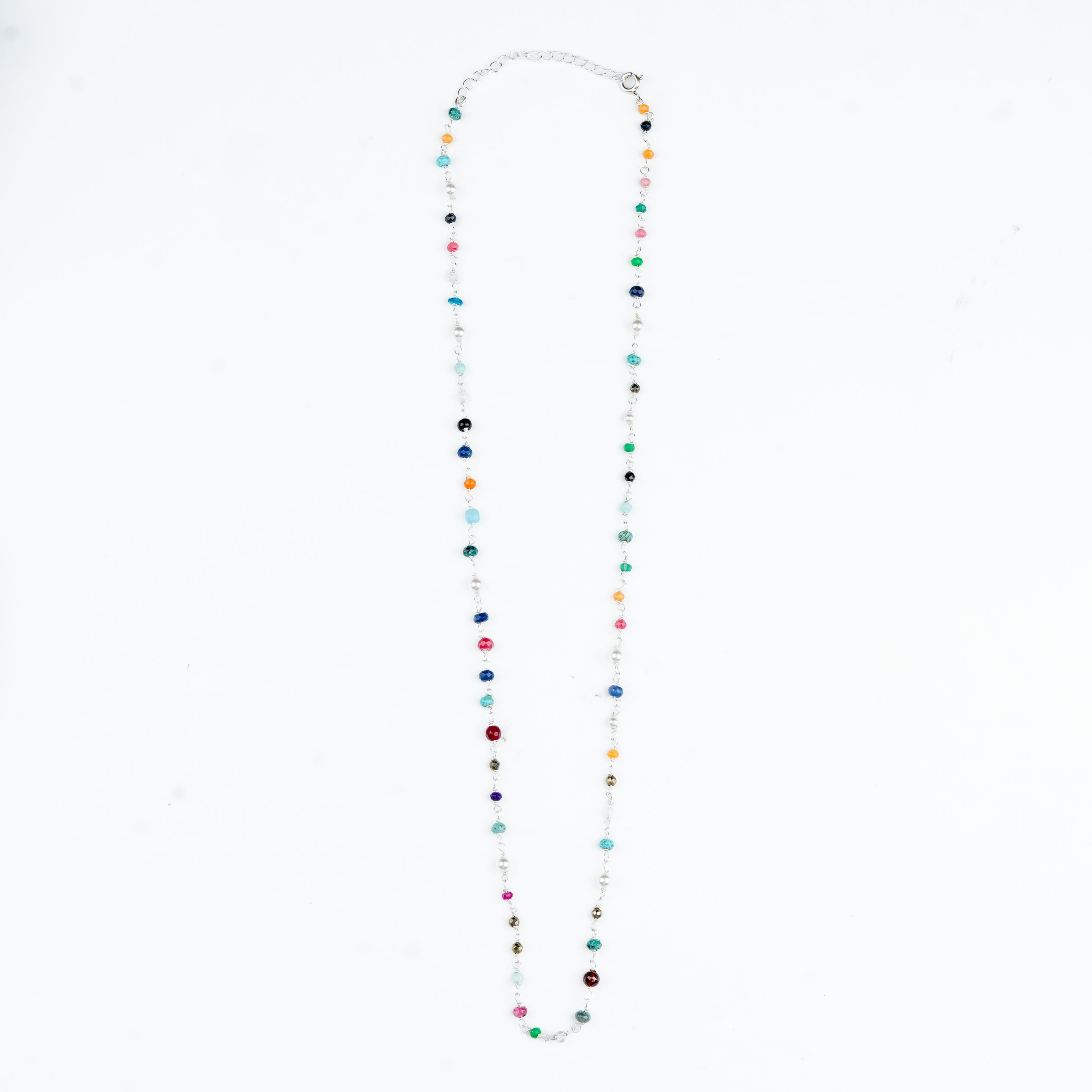 Multicolour Small Stone Ganthan Necklace – 24 Inches (Project Handmade)