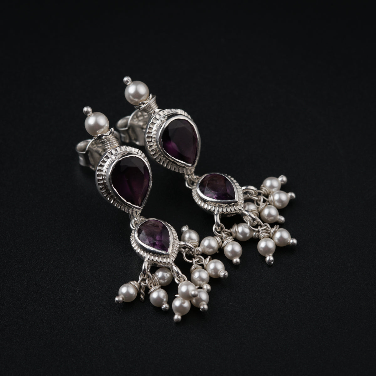 Amethyst Tanmani Set with silver chain