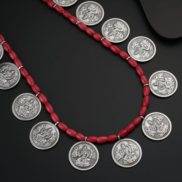 Putali Haar Set Long - Coin Necklace | 92.5 Silver | Oxidised Finish (Made to Order)