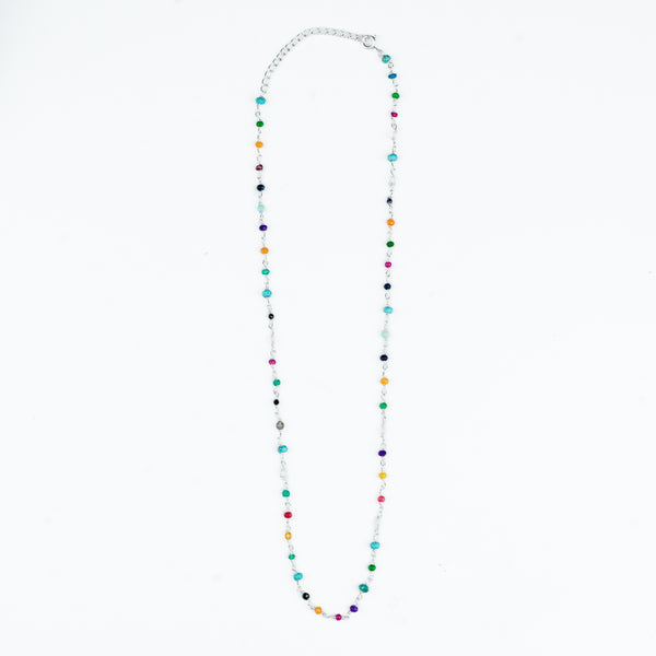 Traditional multicolour stone Ganthan necklace