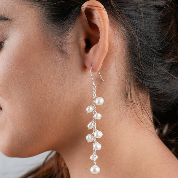 Freshwater Pearl Wine Earrings (Project Handmade)