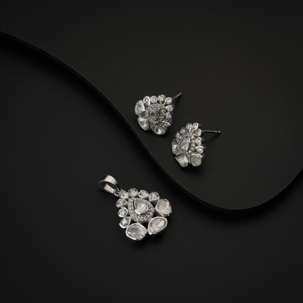 Polki earrings and pendant set jewelry