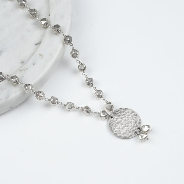 Ashtapailu Necklace with Hammered Coin Pendant