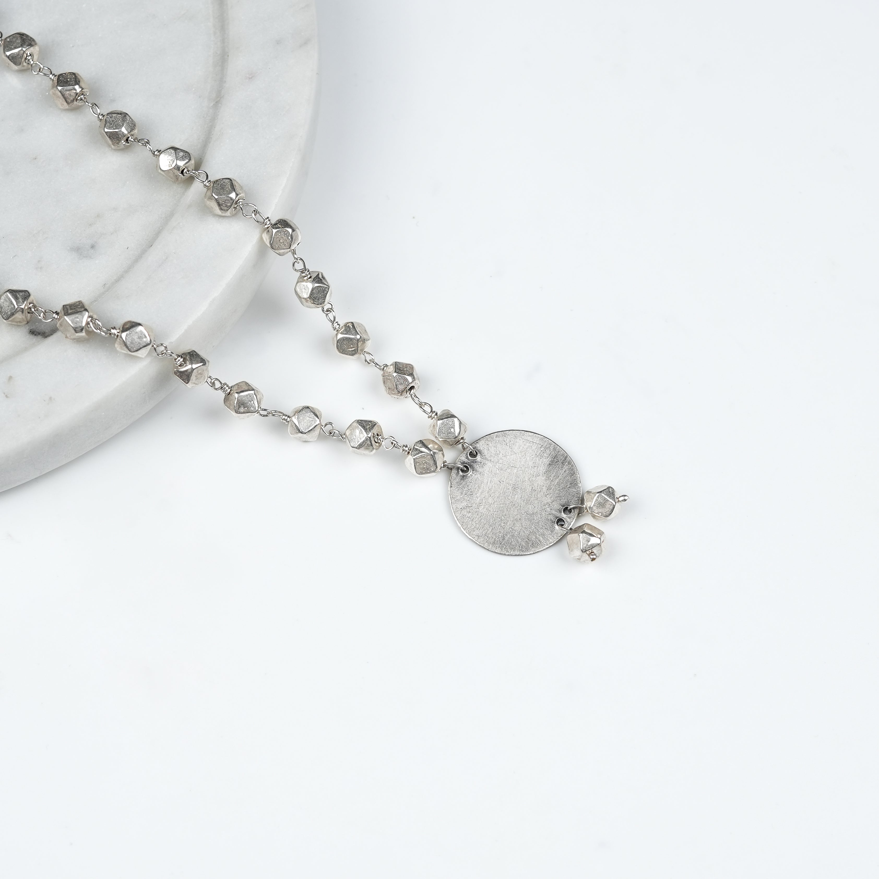 Ashtapailu Necklace with Plain Coin Pendant