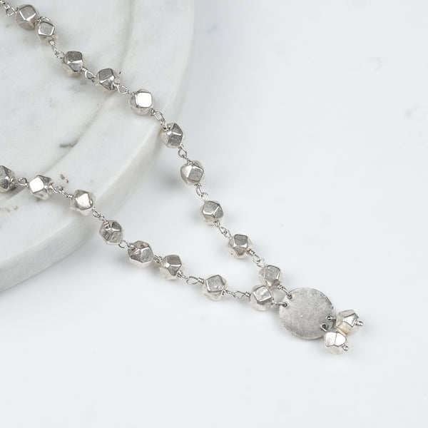 Ashtapailu Necklace with Plain Coin Pendant (Small)