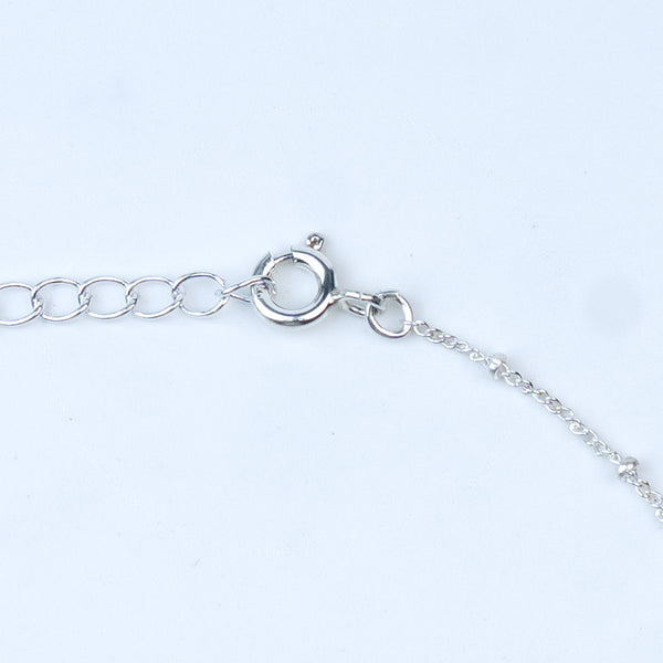 Silver Beaded Chain Anklet