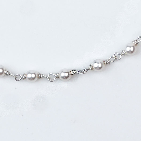 Silver Pearl Ganthan Anklet