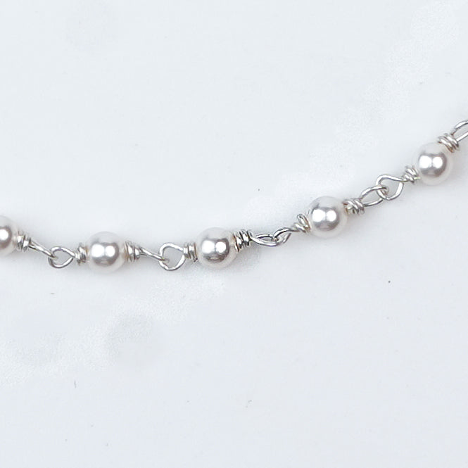 Silver Pearl Ganthan Anklet