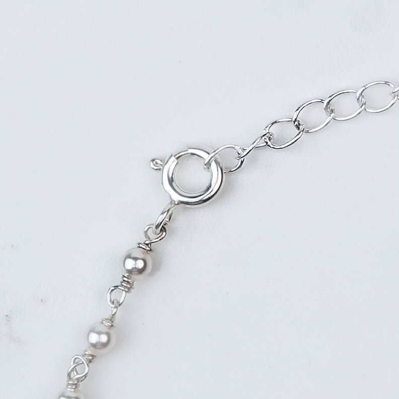 Silver Pearl Ganthan Anklet