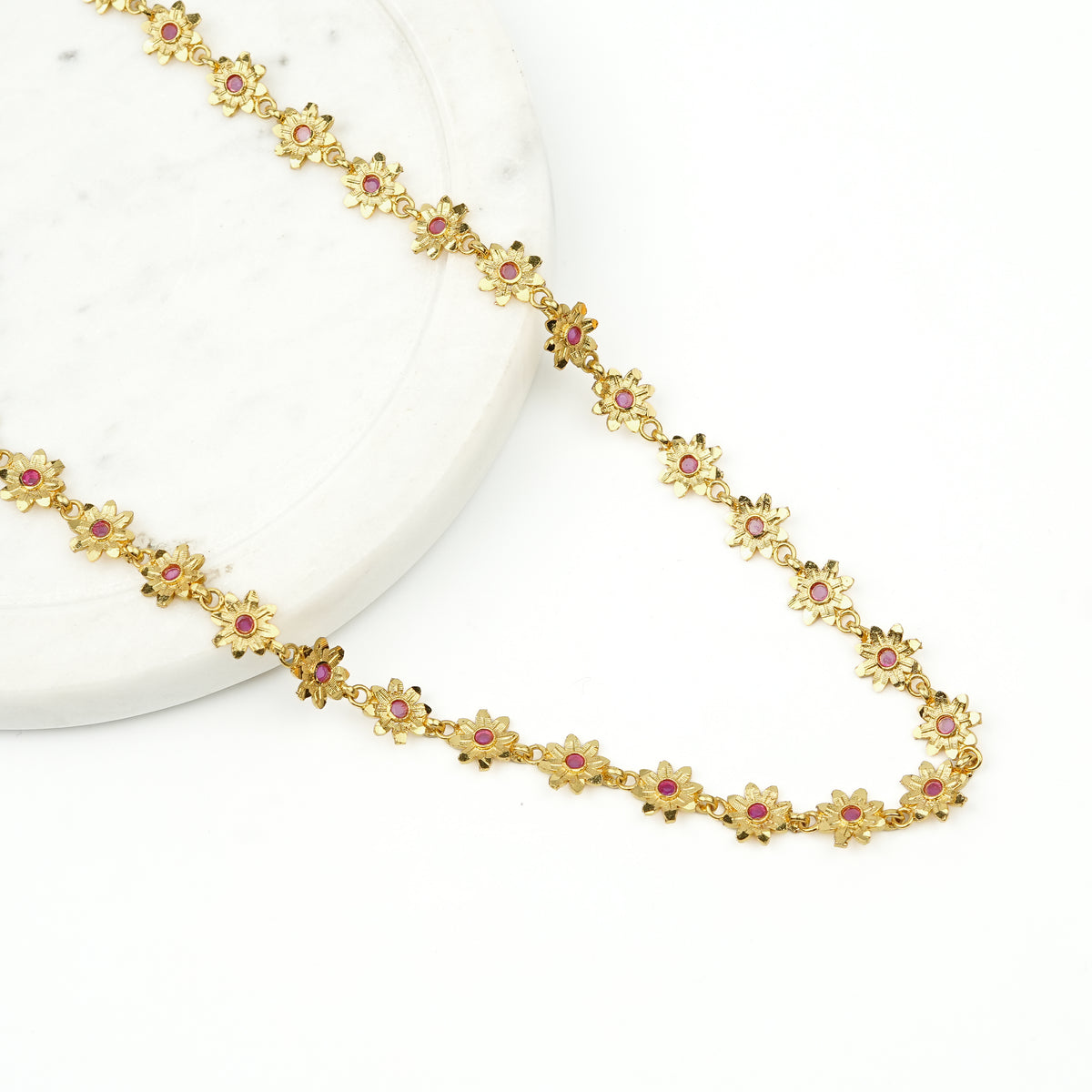 22K Gold Plated Fashion Bakul Haar – Single Layer