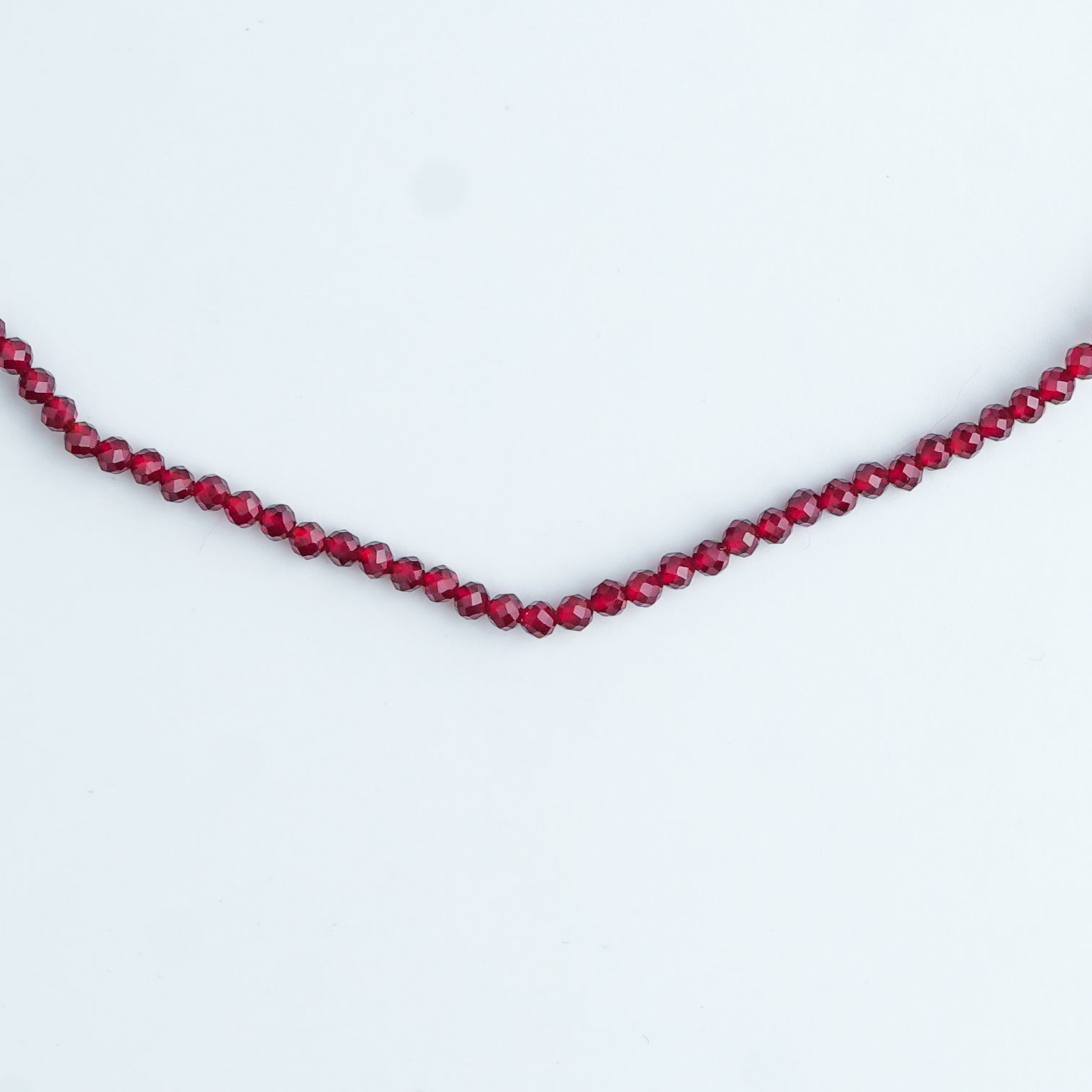 Garnet Silver Anklet (Project Handmade)