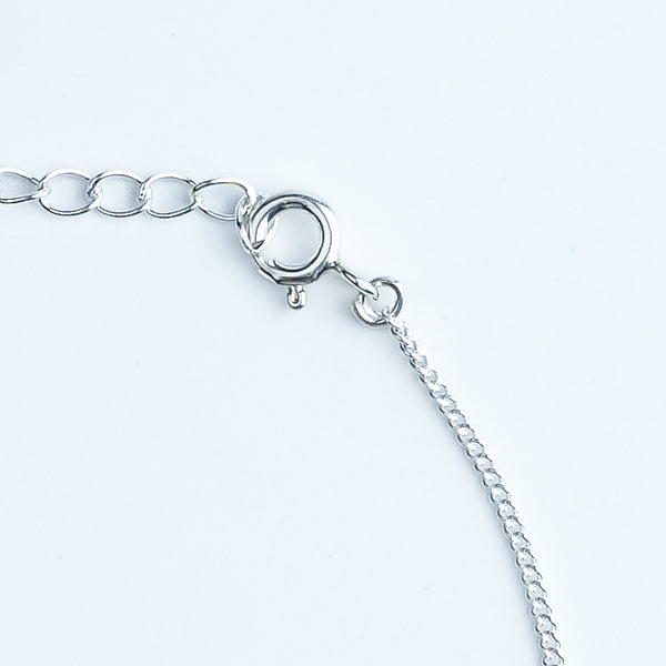 Silver Chain Anklet with 3mm Pearl