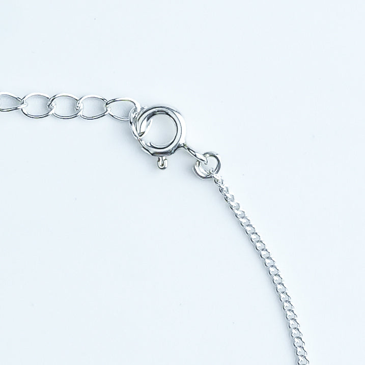 Silver Chain Anklet with 3mm Pearl
