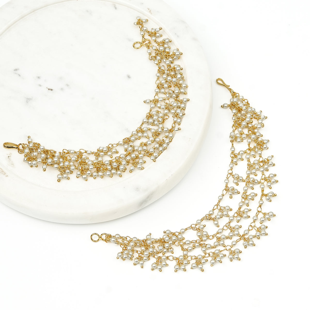 22K Gold Plated Fashion Pearl Vel