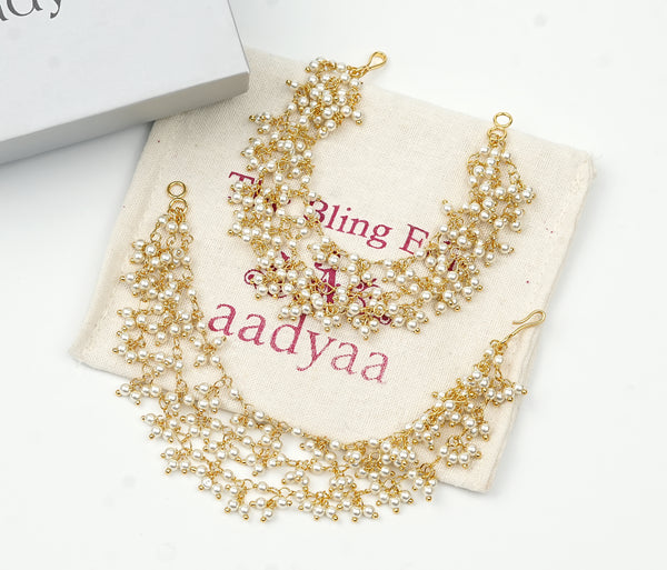 22K Gold Plated Fashion Pearl Vel