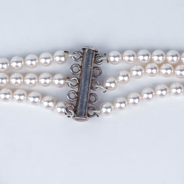 Luxe Necklace – Oval Chrysocolla & Pearls