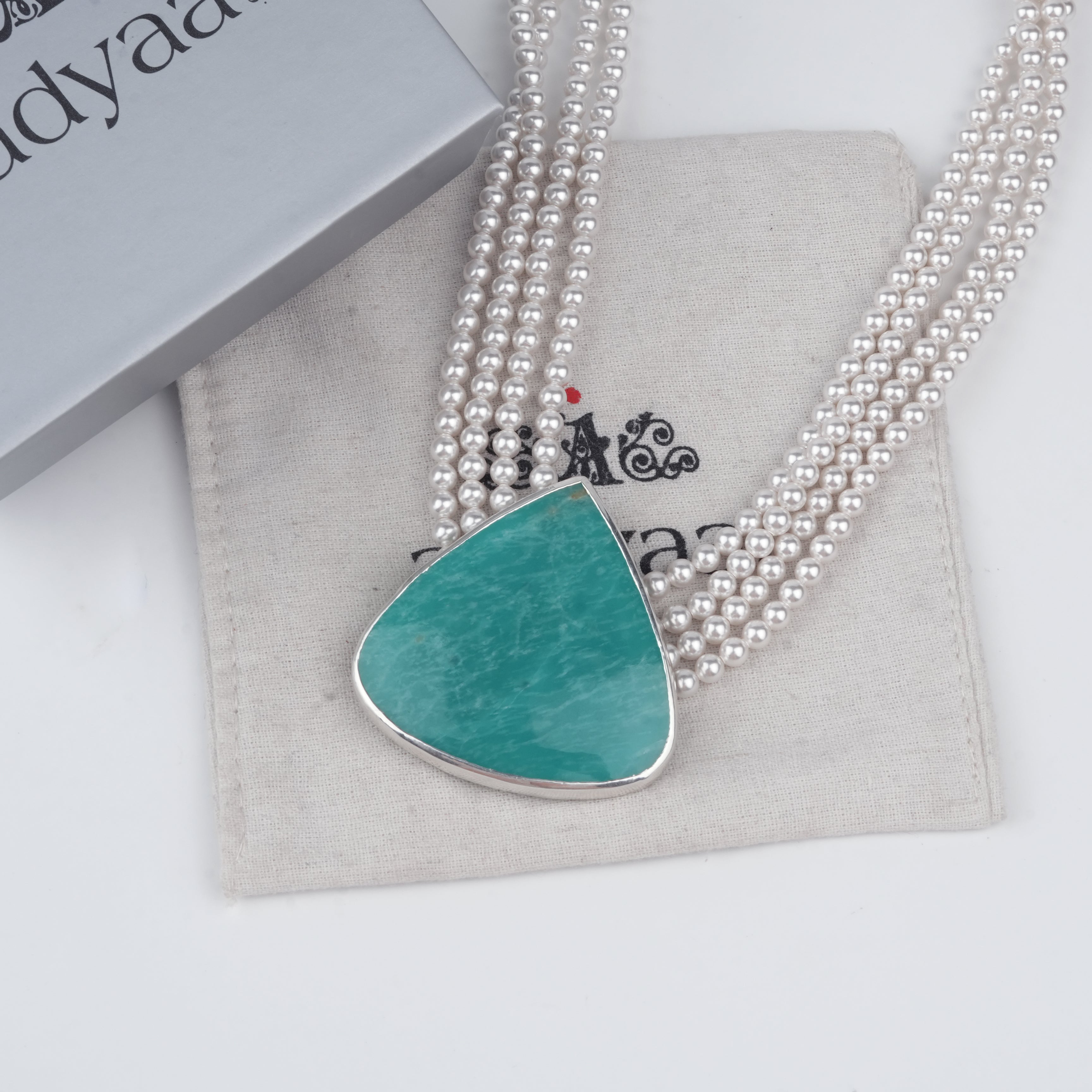 Luxe Necklace – Amazonite & Pearls