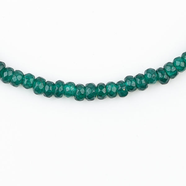 Green Onyx Silver Anklet (Project Handmade)