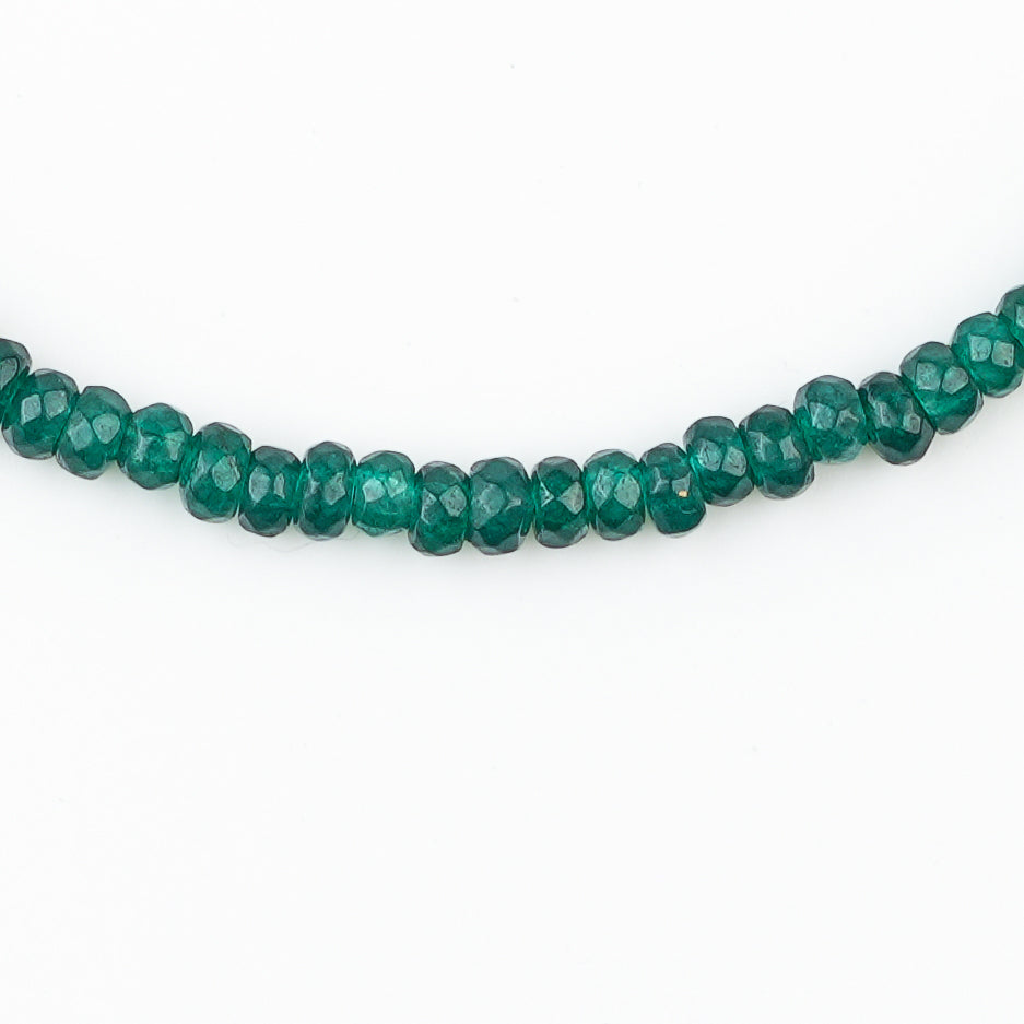 Green Onyx Silver Anklet (Project Handmade)
