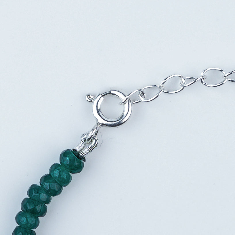 Green Onyx Silver Anklet (Project Handmade)