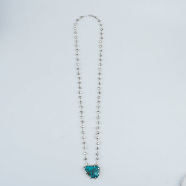 Luxe Necklace – Chrysocolla & Ashtapailu Ganthan