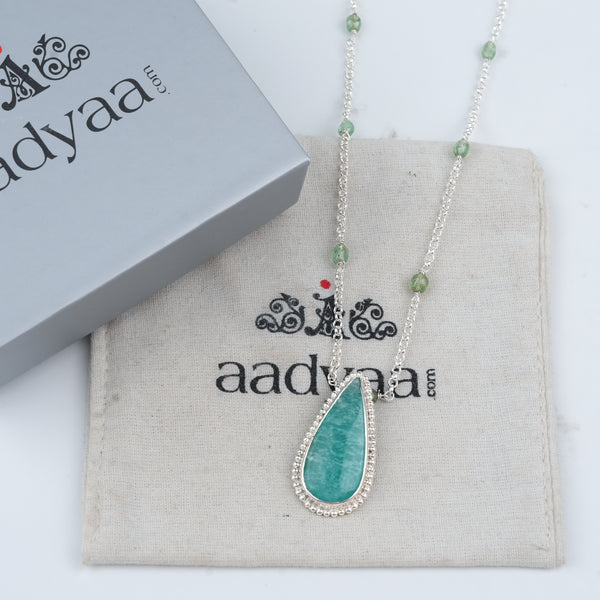 Luxe Necklace – Amazonite & Chain