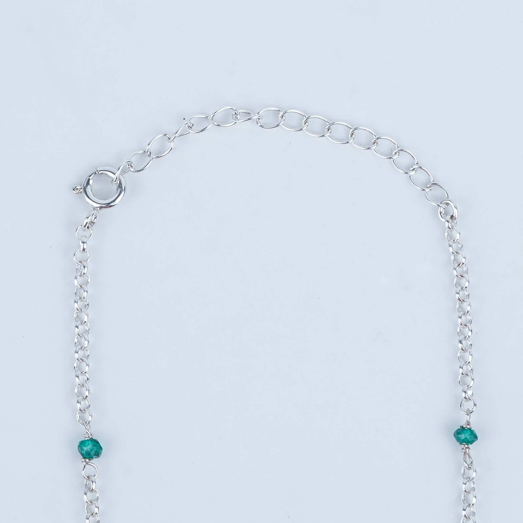 Luxe Necklace – Rectangle Green Onyx & Chain