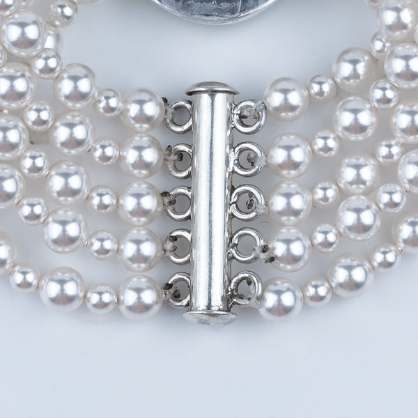 Luxe Bracelet – Green Onyx & Pearls