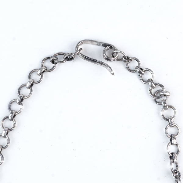 Silver Statement Necklace with Multicolour Stones