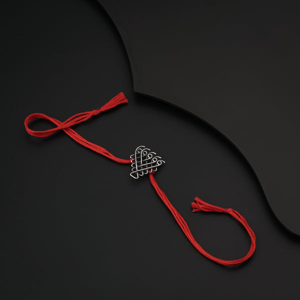 Silver Saraswati Rakhi/Pendant ( Motif size : Small )