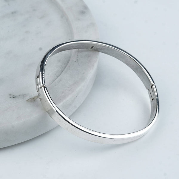 Silver Openable Plain Bracelet