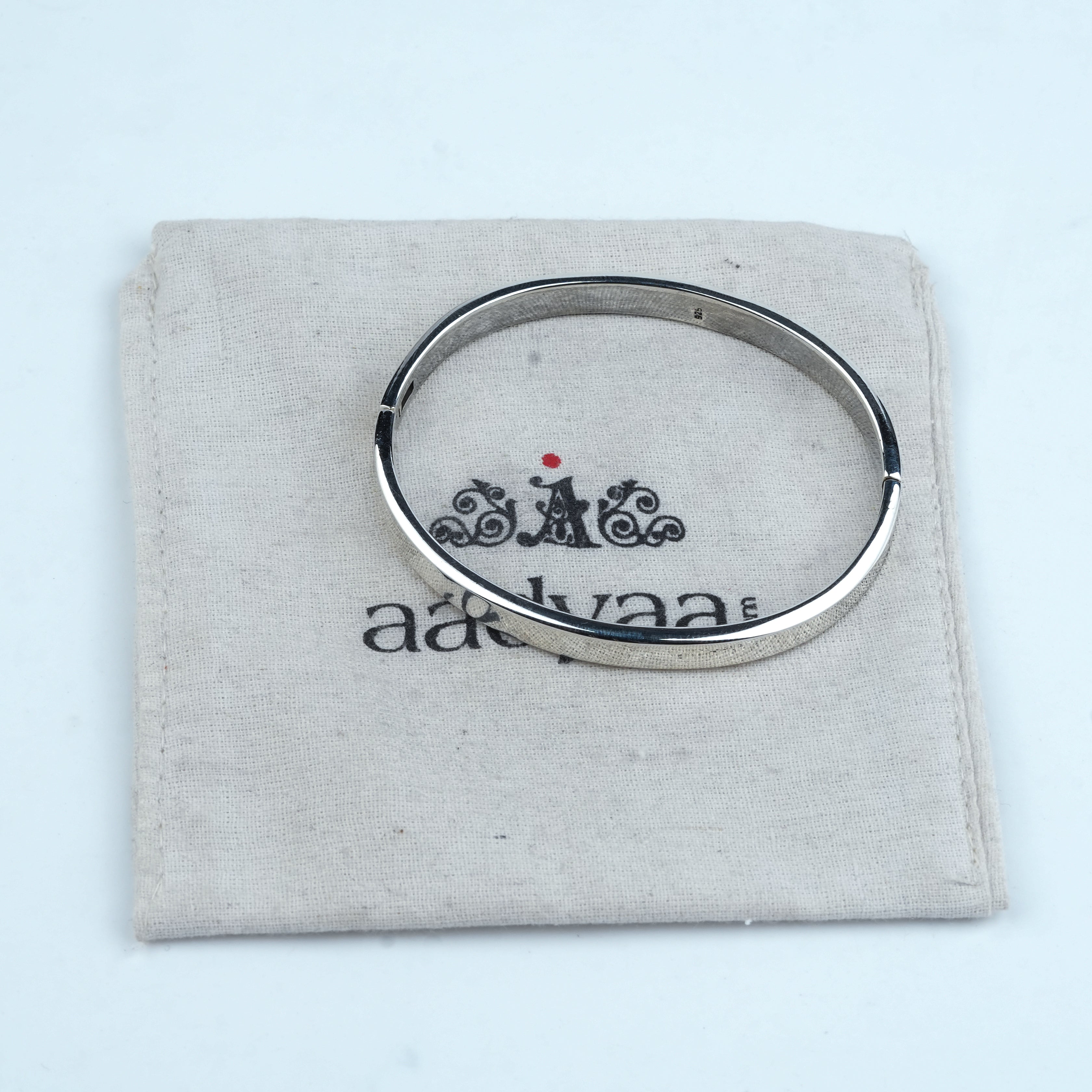 Silver Openable Plain Bracelet