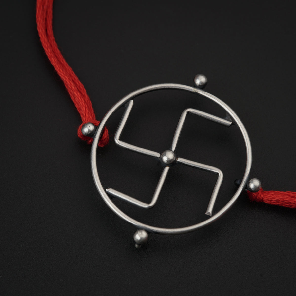 Silver Swastik Rakhi/Pendant