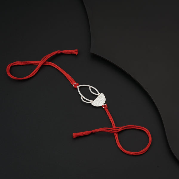 Silver Hammered Rakhi