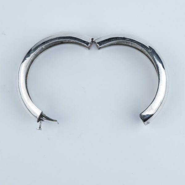 Silver Statement Openable Bangle